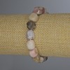 Pink Opal Bracelet, tumbled, diameter 8-12x10mm+-, length 18cm+-, stretch