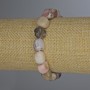 Pink Opal Bracelet, tumbled, diameter 8-12x10mm+-, length 18cm+-, stretch