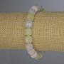 Morganite Bracelet, Faceted Cube, Diameter 9x9mm+-, Length 18cm+- Stretch