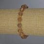 Faceted Citrine Rhombus Bracelet, diameter 8x8mm+/- with 3mm+/- Seed Beads, length 18cm+ stretch