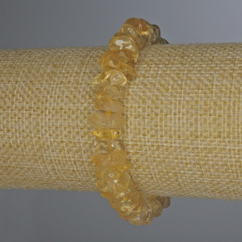 Citrine Tumbled Bracelet 10x4mm+/-, length 18cm+/- stretch