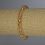 Citrine Bracelet, faceted round beads, diameter 7mm+-, length 18cm+-, stretch