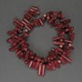 Coral Beads Column, diameter 9-15x4mm+-, length 40cm+- on a thread