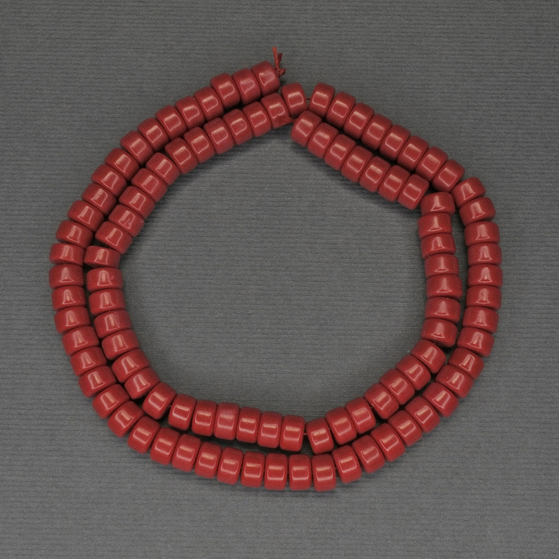 Coral (Imitation) Rondelle Beads, diameter 6x4mm+/-, length 40cm+/- on thread