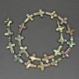Haliotis Cross Beads 18×12 mm, on thread, 40 cm approx
