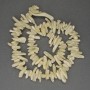 Mother-of-P pearl Beads, Micron Chip Needle shape, diameter 11-25×2-5mm, ± 40cm length on thread