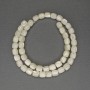 Mother-of-Pearl Barrel Beads, diameter 8x7.5mm+-, length 40cm+-, on fishing line