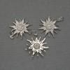 Star Pendant white rhinestones silver-tone metal, diameter 20mm+-, length 25mm+