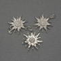 Star Pendant white rhinestones silver-tone metal, diameter 20mm+-, length 25mm+