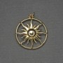 Pendant Star Gold-Tone Metal, diameter 24mm+-, length 30mm+