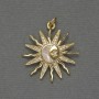Mother-of-Pearl Star Pendant, Gold-Tone Metal, Diameter 22mm+/-, Length 27mm+