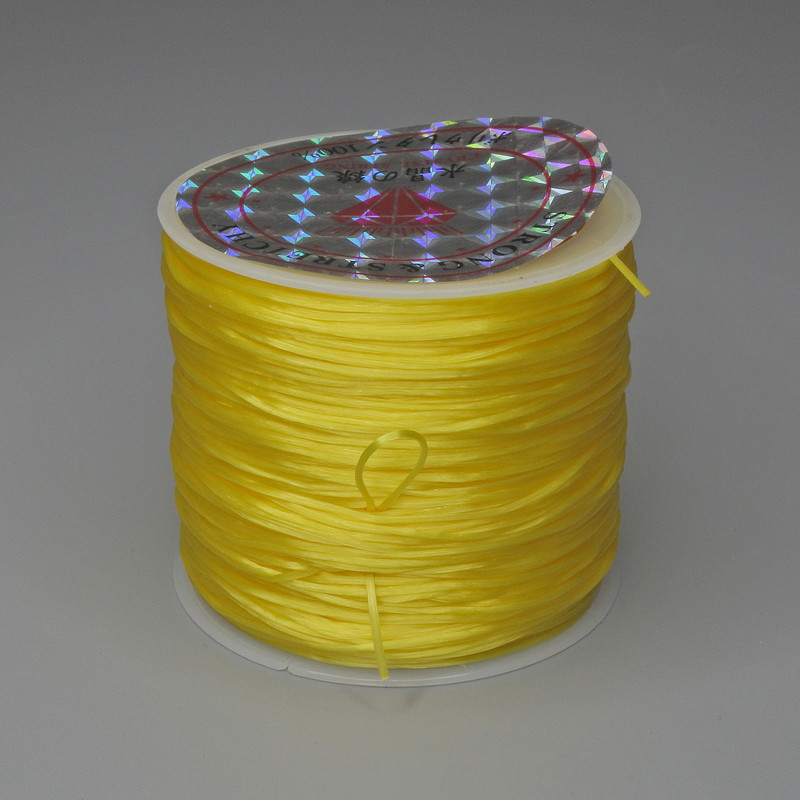 Craft Elastic Cord Spool, Yellow, Length 30m+