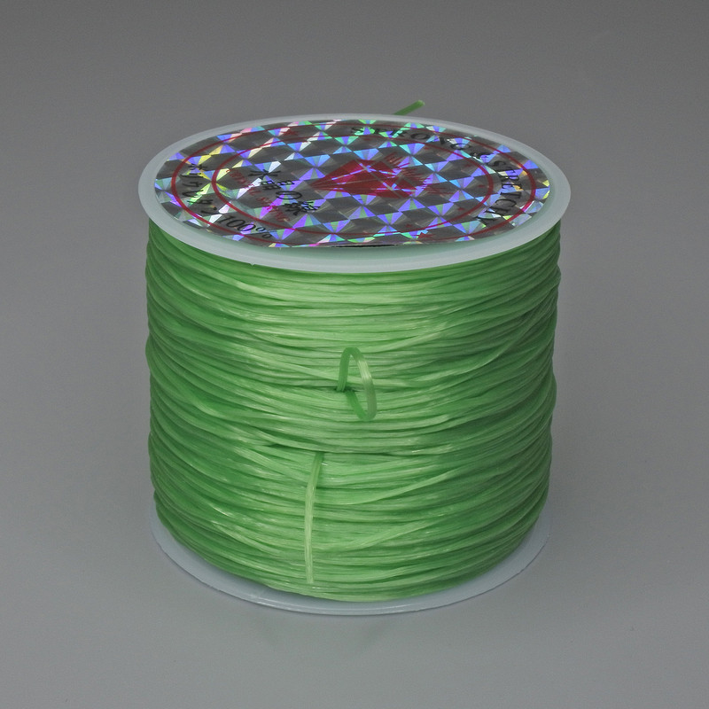 Findings Craft Elastic Cord Spool Light Green, Length 30m+