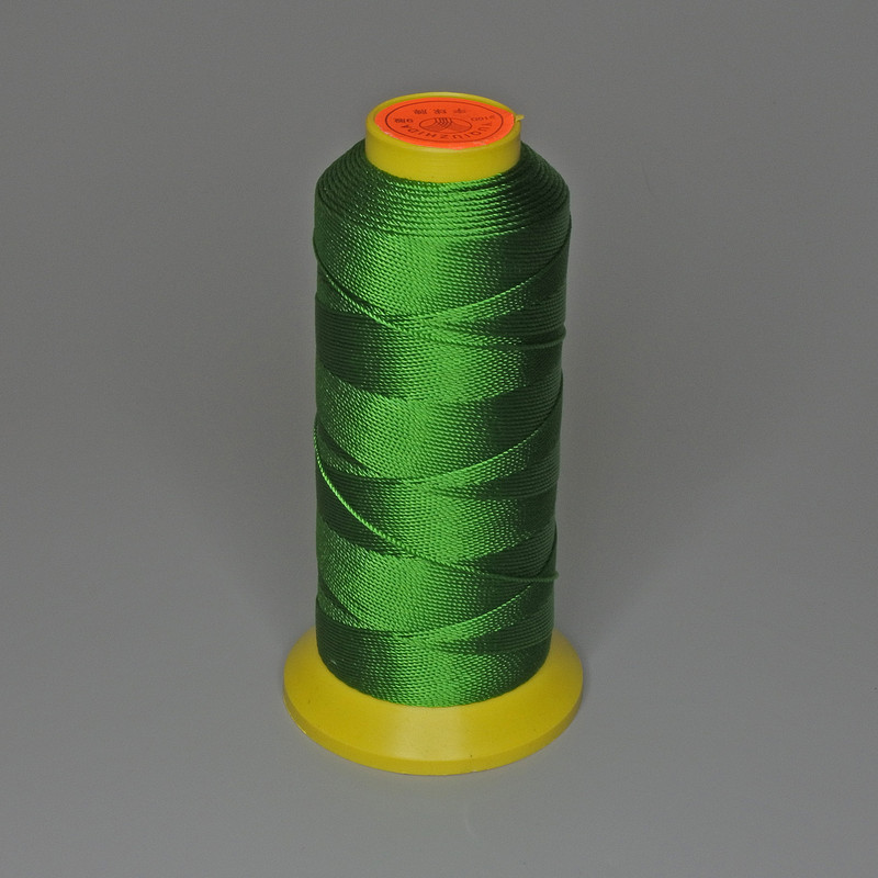 Green Nylon Thread Bobbin for Handicrafts, diameter 0.9mm+