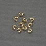 Crimp Bead, 6mm Diameter +/- Gold-tone Metal, Pack of 10 Pairs