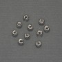 Crimp Bead, 4.5mm Diameter +/- Silver-tone Metal, Pack of 10 Pairs