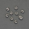 Crimp Beads, Diameter 6mm+/-, Silver-Tone Metal, Pack of 10 Pairs
