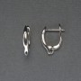 Earring Hooks Silver-Tone Metal 16x3mm+ - Pair