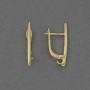 Earring Hooks Gold-Tone Metal 22x2mm+ - Pair