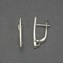 Earring Hooks Silver-Tone Metal 22x2mm+ - Pair