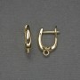Earring Hooks Gold-Tone Metal 16x3mm+ - Pair