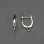 Earring Hooks Silver-Tone Metal 16x3mm+ - Pair