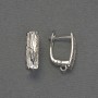 Earring Hooks Silver-Tone Metal 18x6mm+ - Pair