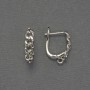 Earring Hooks Silver-Tone Metal 18x4mm+ - Pair