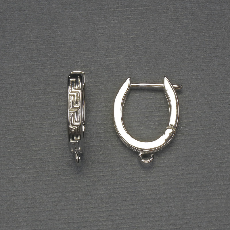 Earring Hooks Silver-Tone Metal 18x3mm+ - Pair
