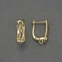 Earring Hooks Gold-Tone Metal 17x6mm+ - Pair