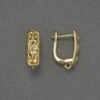 Earring Hooks Gold-Tone Metal 17x6mm+ - Pair