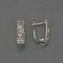 Earring Hooks Silver-Tone Metal 17x6mm+ - Pair