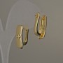 Earring Hooks Gold-Tone Metal 17x6mm+ - Pair
