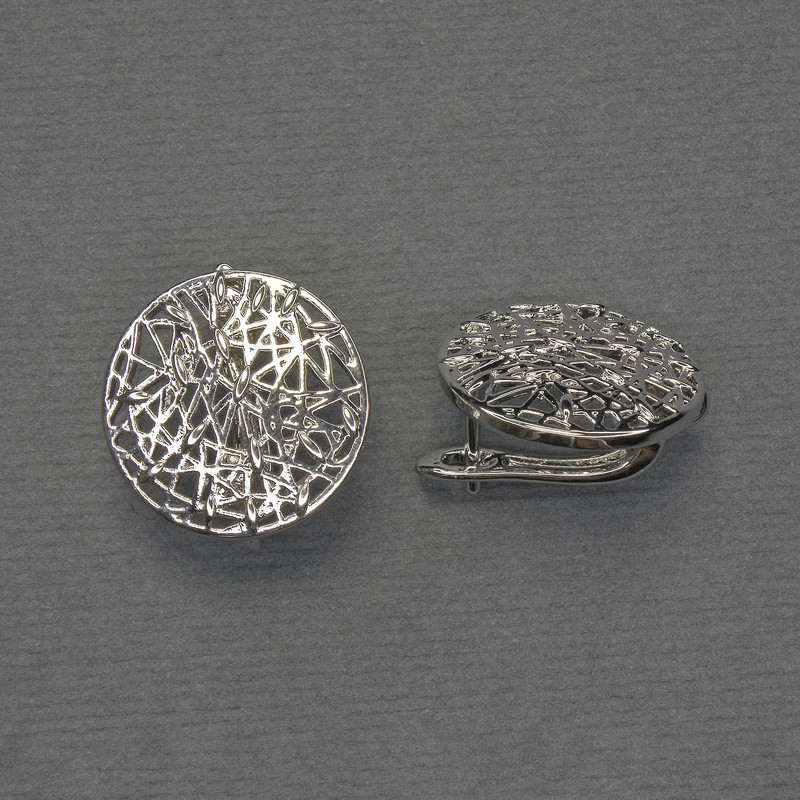 Ear Wires for Earrings, Silver-tone Metal, 18mm+ Diameter - Pair