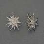 Ear Wires for Earrings, White Rhinestones, Silver-tone Metal, 20mm+ Diameter - Pair