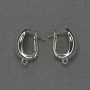 Ear Wires for Earrings, Silver-tone Metal 18x10mm+ - Pair