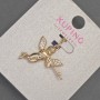 Xuping Cupid Pendant with White Rhinestones, Diameter 24mm+/-, Length 27mm+/- 18K Gold Plating