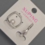 Xuping Earrings with Majorca Pearl Bead, diameter 6mm+-, length 18mm+- Rhodium