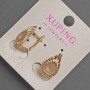 Xuping Earrings, diameter 11mm+-, length 18mm+- 18K Gold Plated