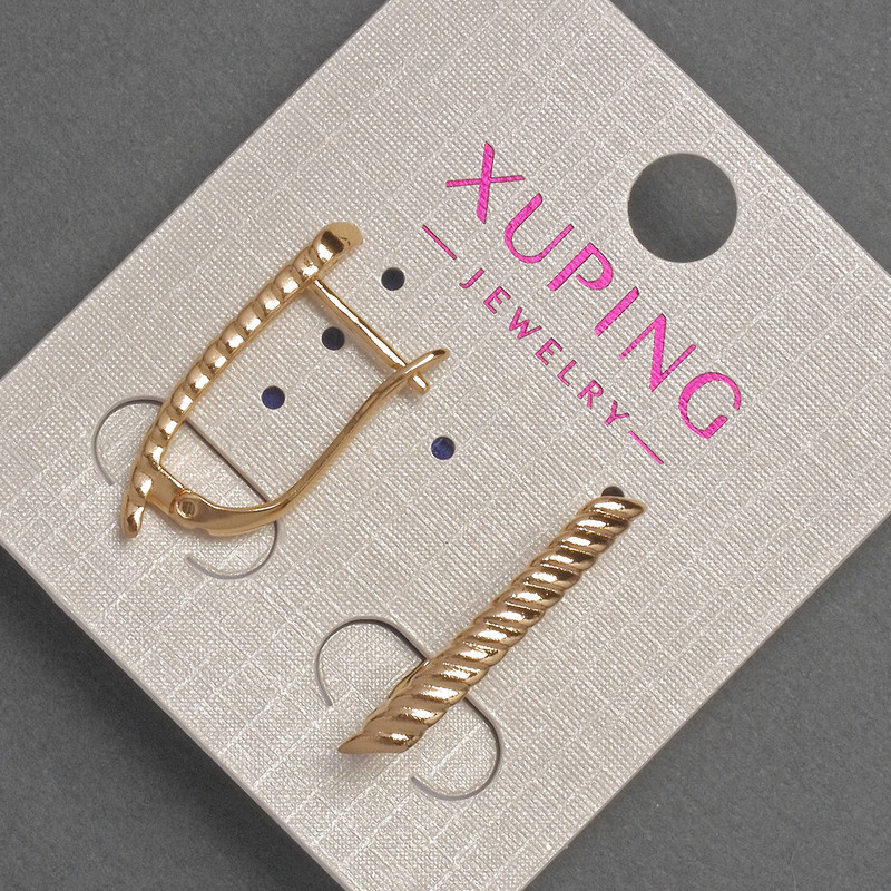 Xuping Earrings, diameter 3mm+-, length 24mm+- 18K Gold Plated