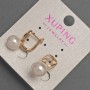Xuping Earrings with Majorca Pearl Bead, diameter 9mm+/-, length 18mm+/- 18K Gold Plating