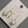 Xuping Earrings with Majorica Pearl, Diameter 10mm+-, Length 16mm+- 18K Gold Plated