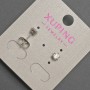 Xuping Stud Earrings with White Crystal, Diameter 4mm +/- Rhodium