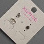 Xuping Stud Earrings with Black Crystal, Diameter 4mm +/- Rhodium