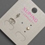 Xuping Stud Earrings with Rainbow Crystal, Diameter 3mm +/- Rhodium