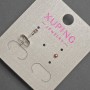 Xuping Stud Earrings with Red Crystal, Diameter 2mm+/- Rhodium