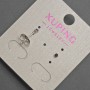Xuping Stud Earrings with Black Crystal, Diameter 2mm+/- Rhodium