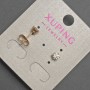 Xuping Stud Earrings with White Rhinestones, Diameter 4mm +/- 18K Gold Plating