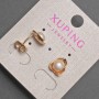 Xuping Stud Earrings with Pearl, Diameter 10mm+- 18K Gold Plating