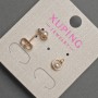 Xuping Stud Earrings with Pearl, diameter 4mm, length 8mm+/- 18K Gold Plating